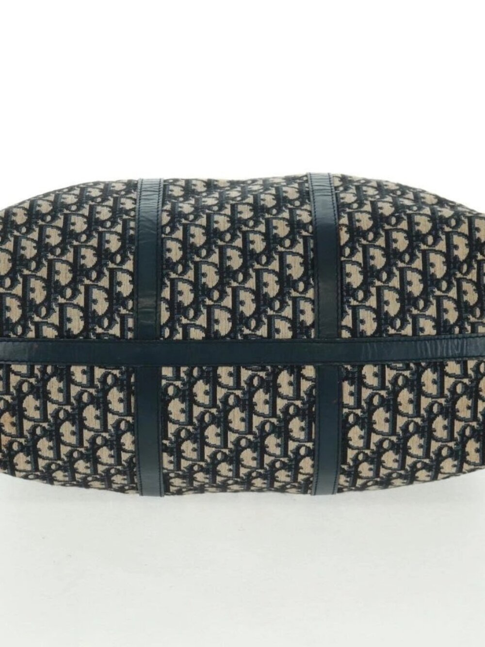 Christian Dior Trotter Canvas Mini Boston Bag Navy Silver Auth am10233 - Picture 7 of 16